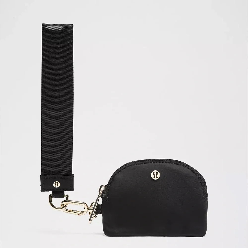 Lululemon Dual Pouch Wristlet- Black/Gold